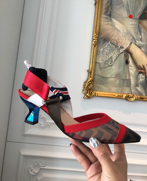 

2021 good quality fashion women luxurys designers shoes designer sandals womens luxury high heels sandal dress shoess with box size 35-41 -k, Black
