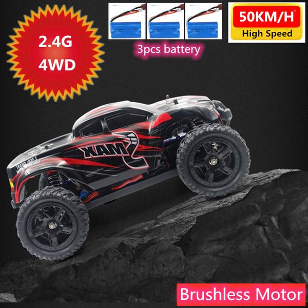 

50km/h high speed professional car 4wd 2.4ghz remote control rc racing off-road car rock crawler climbing car brushless motor