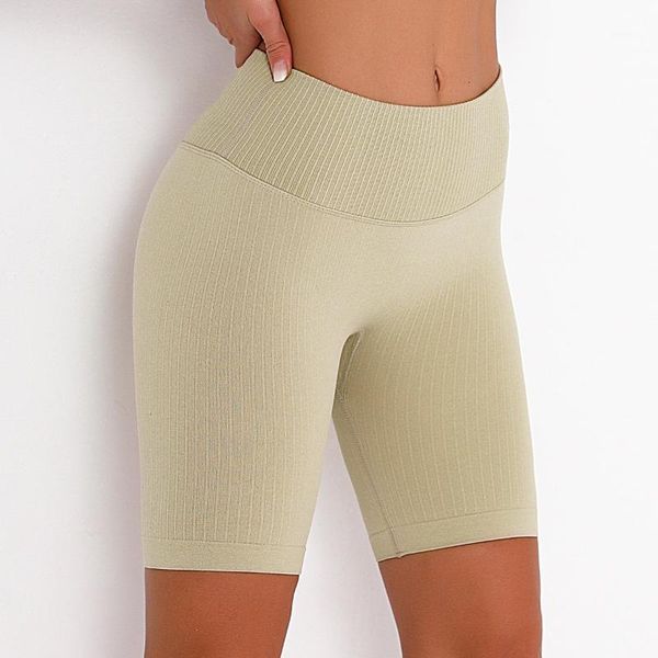 

woman summer seamless shorts for women ladies high waist ribbed women's sports gym leggings short sport pants yoga outfit