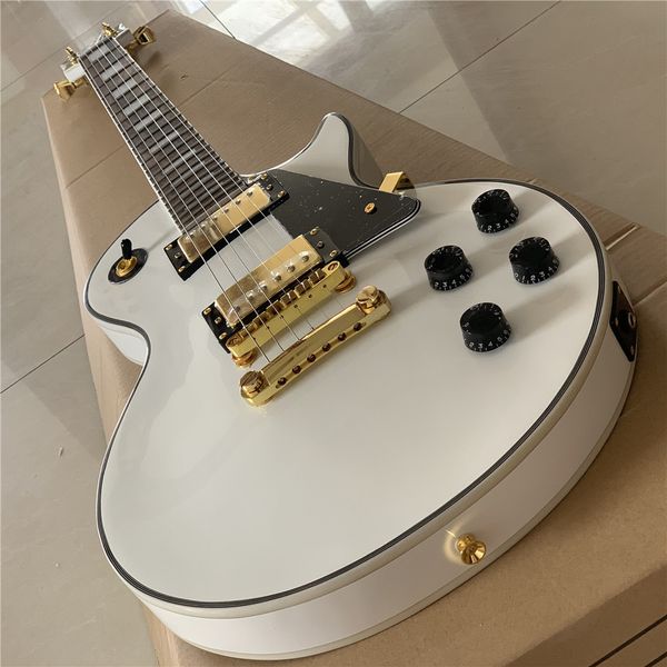 

china oem factory brand cream color electric guitar
