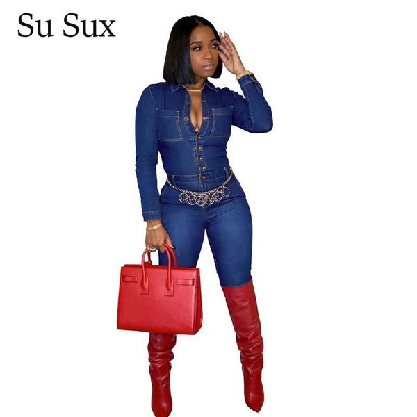 

women's jumpsuits & rompers blue jeans women casual bandage long sleeve turn-down clooar jumpsuit outfit female vestidos 2021 spring, Black;white