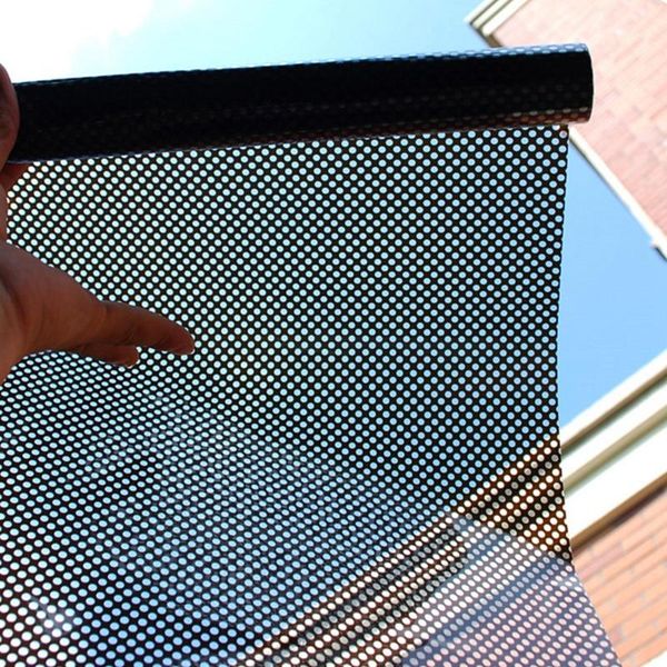 

window stickers 1pc self-adhesive mesh film anti-uv sun light privacy room darkening office glass sticker