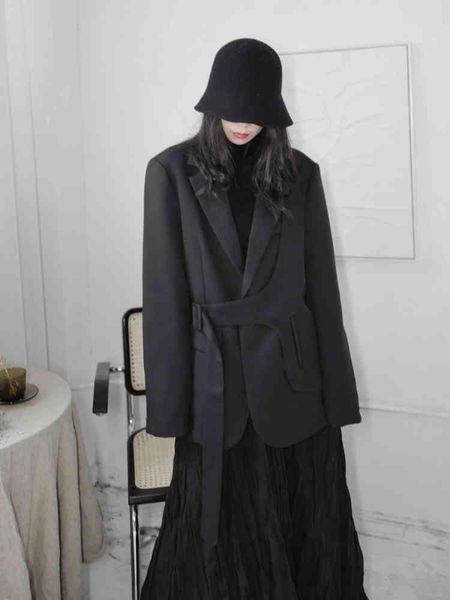 

blazers 2021 women carved black lapels office work blazer and jacket, White;black