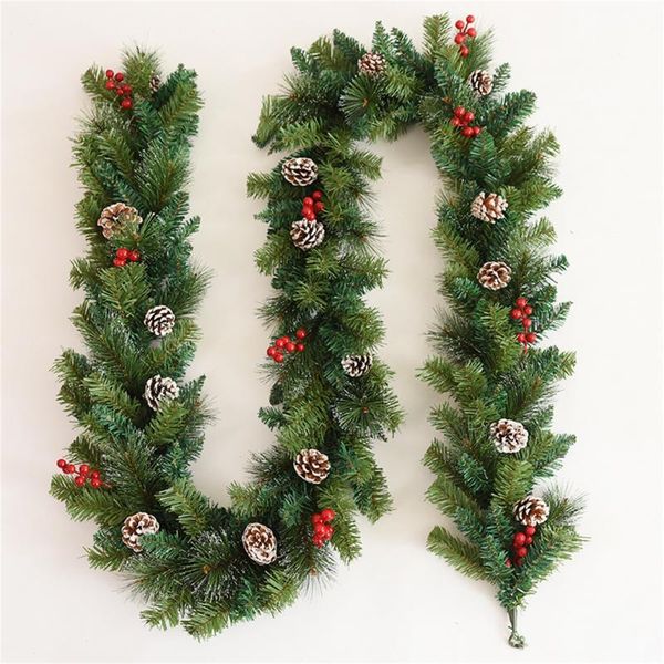 

decorative flowers & wreaths 1.8 m christmas led rattan garland green artificial xmas tree banner decoration wreath
