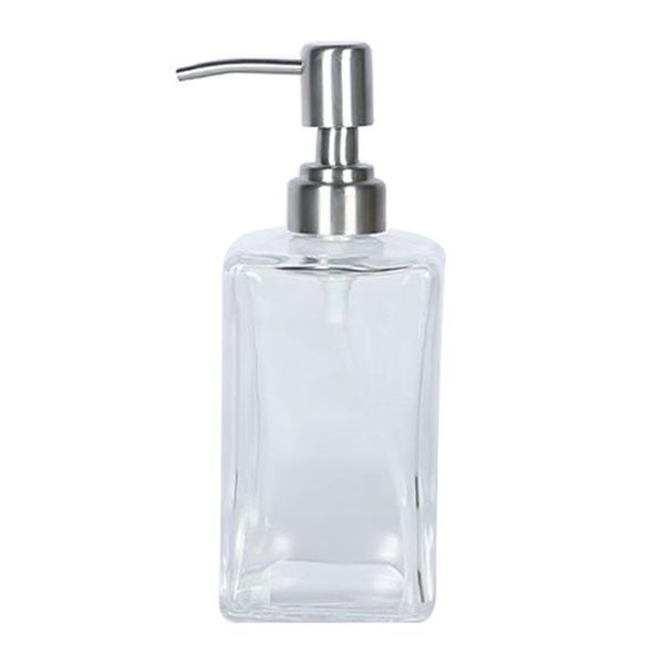 

glass shampoo dispenser stainless steel pump liquid soap essential oils lotions bottle 18.3cm tb sale