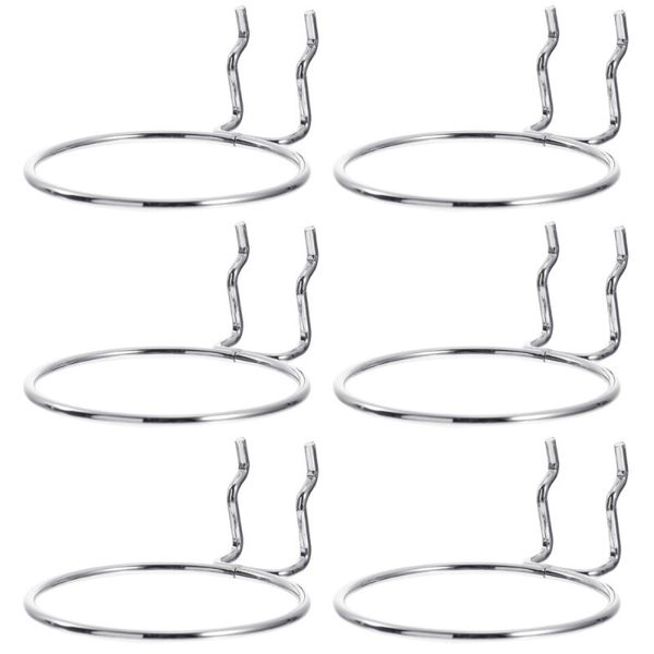 

hooks & rails 6pcs supermarket shelf rack pegboard cups display (silver)