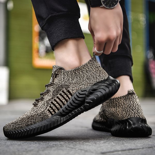 

2022 fashion fly knit womens mens running shoes jogging sports trainers sneakers black olive gray orange size eur 37-45 code: lx28-197