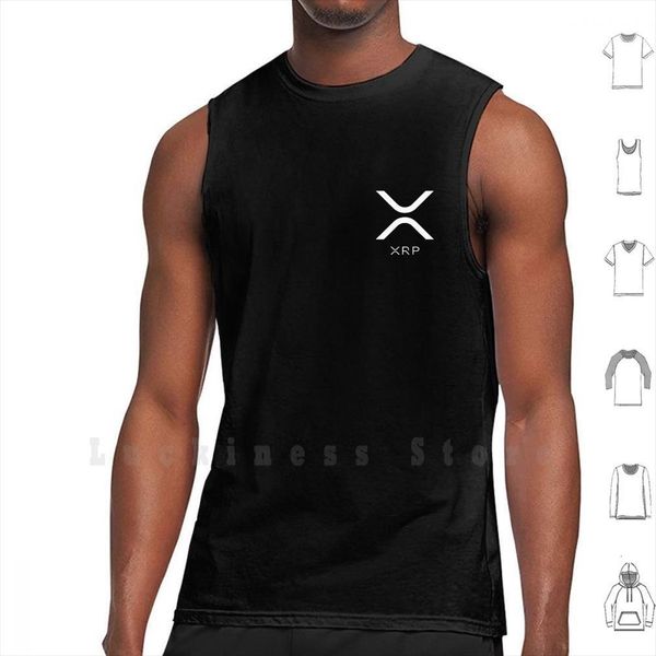 

xrp ripple tank vest mens sleeveless logo seller crypto, White;black