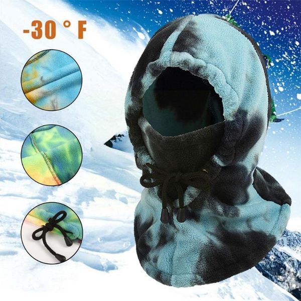 

cycling caps & masks winter full face bandana cap outdoor sports camping hood riding cold-proof tie-dye scarf warm warmer neck l1z4, Black