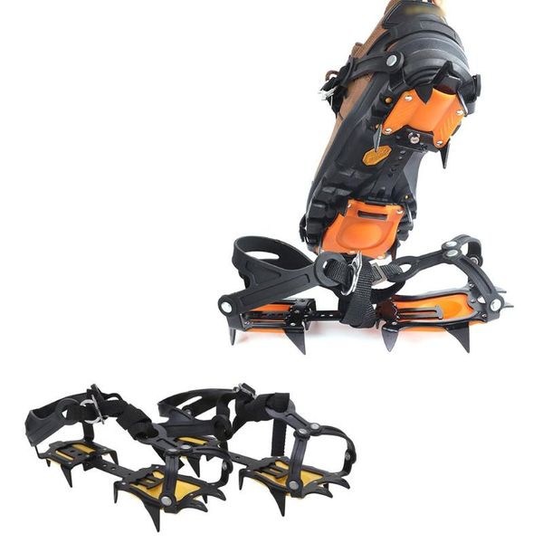 

cords, slings and webbing pair 10 studs anti-skid ice gripper spike winter climbing anti-slip snow spikes grips cleats over shoes covers cra