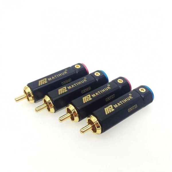 

smart power plugs matihur gold plated rca plug lock collect solder connector 4pcs