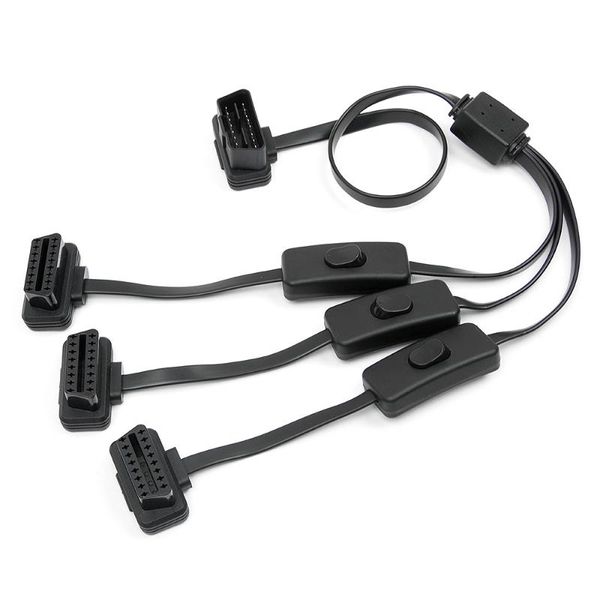 

diagnostic tools obd 2 splitter extension 1 to 3 with switch y cable male three port female for elm327 auto scanner tool
