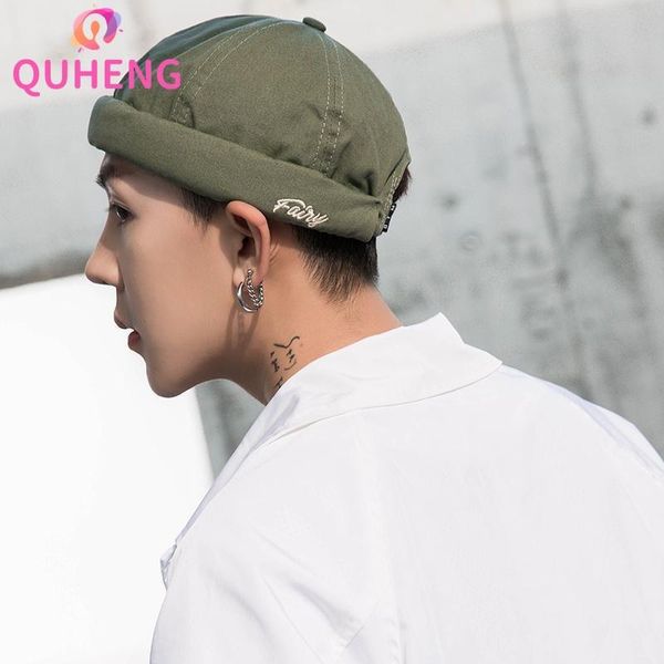 

beanies quheng thin hat without brim watermelon leather hip hop street fashion trend for men z74