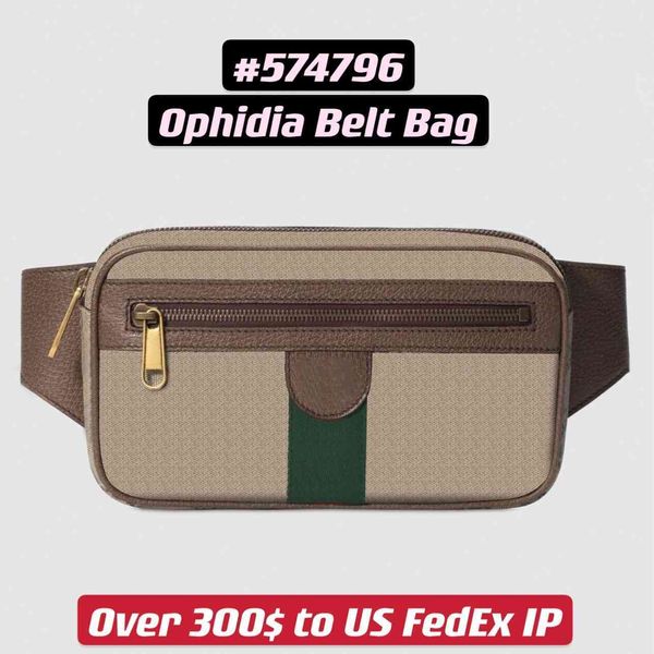 

ophidia belt bag 574796 women men vintage waist bumbag with green red strip and double letter hardware