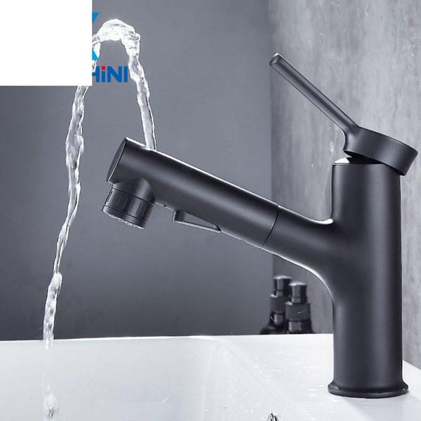 

pull out bathroom basin sink faucet rinser sprayer gargle brushing 3 mode mixer tap cold & faucets