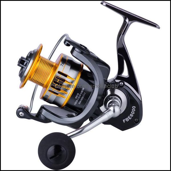 

fishing sports & outdoors fbe2000--7000 spinning wheel fl metal body sea rod distant anti seawater cnc rocker arm baitcasting reels drop del