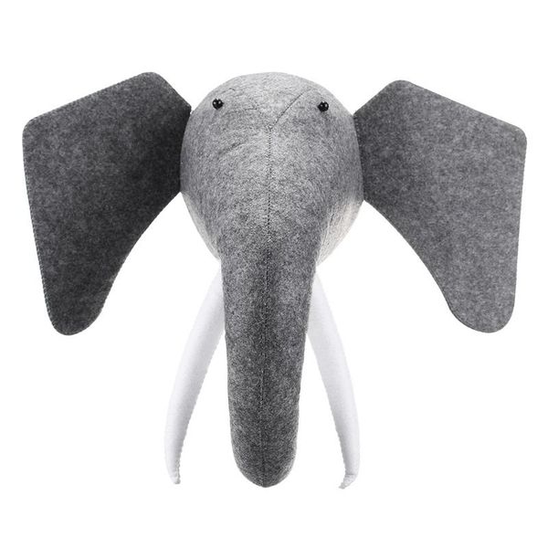 

decorative objects & figurines 3d felt animal elephant head animals toys kids bedroom wall hangings decor artwork gifts