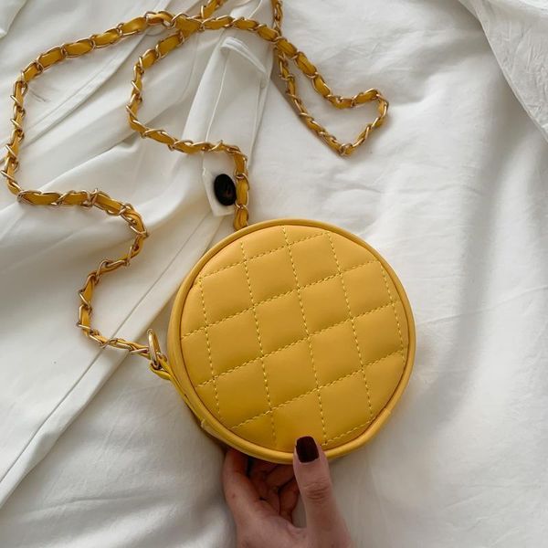 

shoulder bags vintage plaid women's round crossbody fashion chain ladies small bag female girls phone purse handbags bolsas