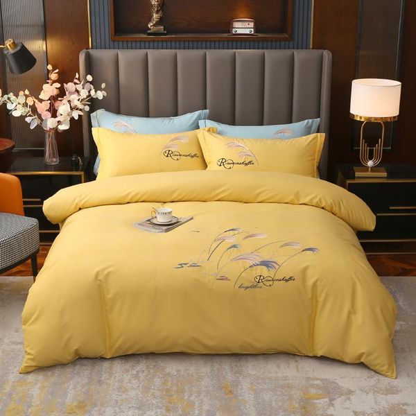 

bedding sets michiko 2021 pure cotton embroidery tencel four piece set