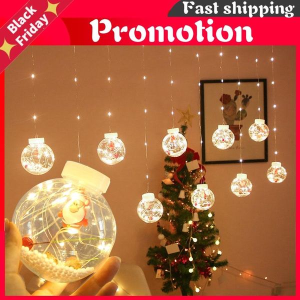 

strings led icicle curtain string lights christmas garland fairy light indoor outdoor for holiday party home year wedding room decor