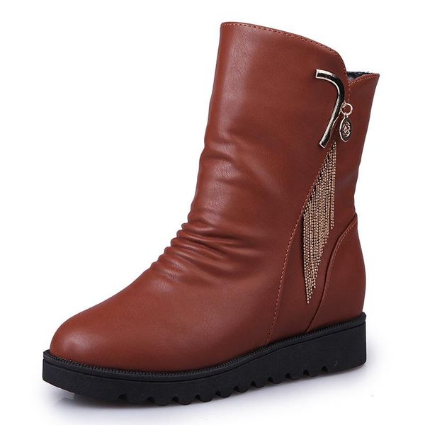 

boots woman ankle 2021 botines de cuero genuino para mujeres winter zapatos mujer shoes botas no.210, Black