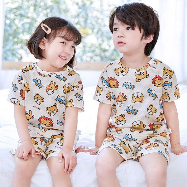 

children clothing sets kids clothes boys for girls pajama shorts girl children's from 2 to 11 years, White