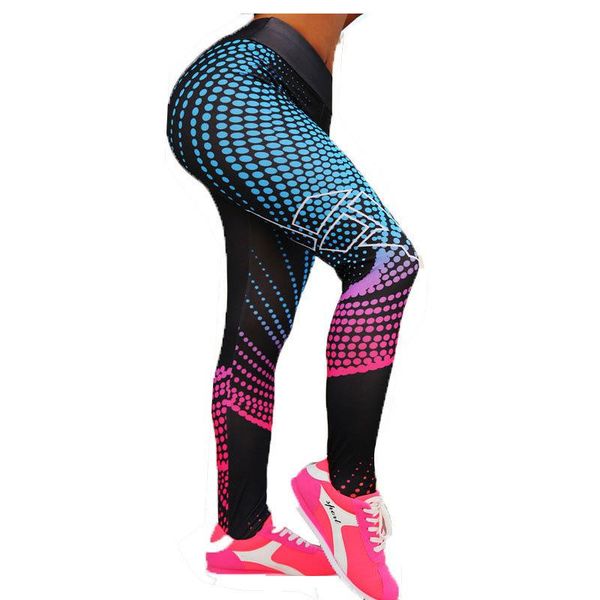 

yoga outfits printed high waist pants sport leggings women workout fitness clothing jogging running gym tights stretch print, White;red