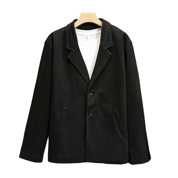 

men's suits & blazers fashion young men handsome woolen blazer work business uniform loose casual clothes outwear, White;black