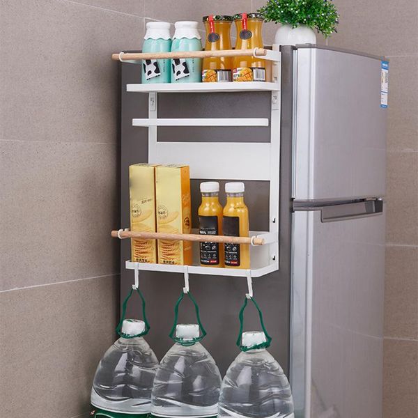 

hooks & rails fridge magnet shelf paper towel roll spice rack kitchen magnetic storage holder no drill hang organizer for bathroom