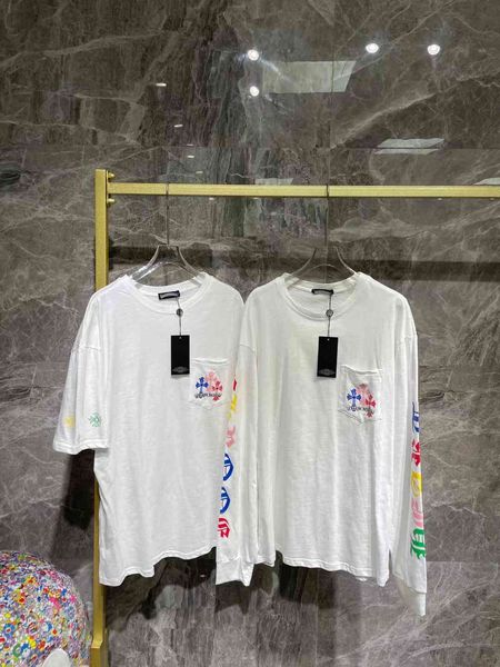 

factory ch high end 21 new color printing cross short sleeve t loose casual versatile long sleeve fashion wzxw, White