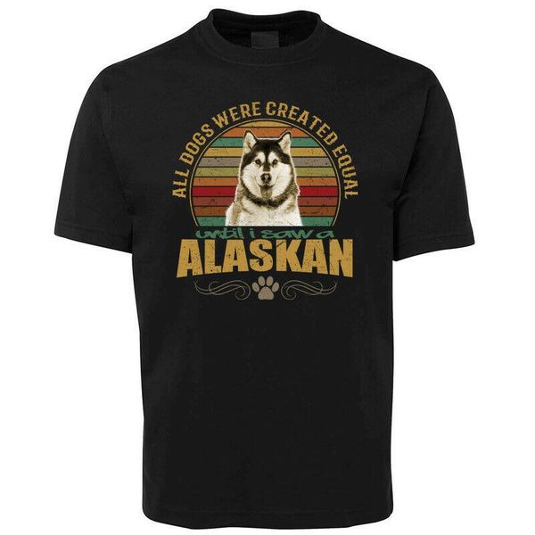 

men's t-shirts black alaskan dog equal t shirt oversized harajuku short sleeve anime tees top, White;black