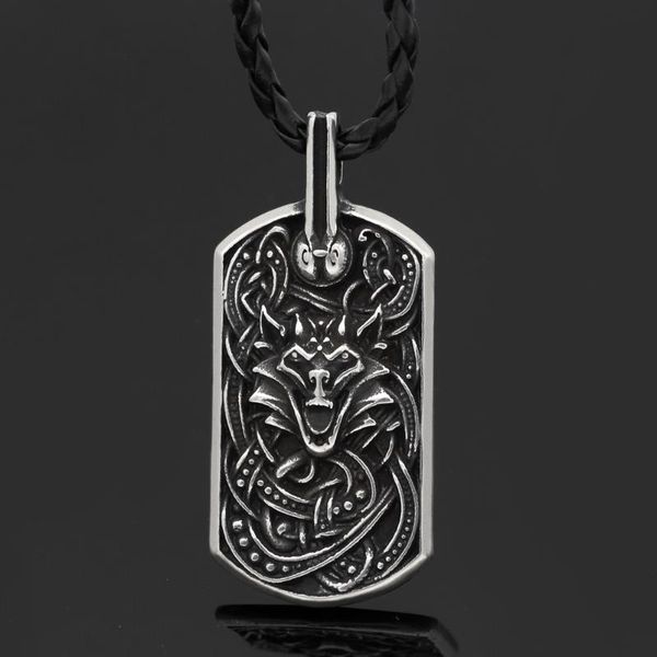 

pendant necklaces men 316l norse viking wolf scandinavian necklace, Silver