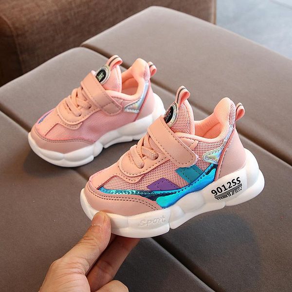 

sneakers children sport shoes autumn winter fashion breathable kids boys net girls anti-slippery baby toddler, Black;red