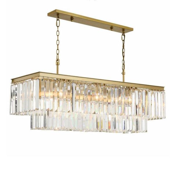 

square gold crystal chandeliers american for restaurant dining room bedroom study living led bulbs