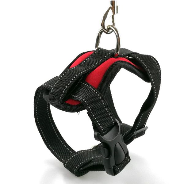 

dog collars & leashes [tailup] pet harness breathable vehicle harnesses reflective adjustable basic halter leash belt solid black py0023
