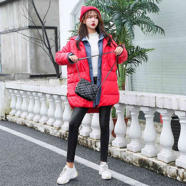 

Women's Down & Parkas Winter Coat 90% White Duck Jacket Korean Short Oversized Puffer Warm Parka 1901 YY1424 SNUS, Black
