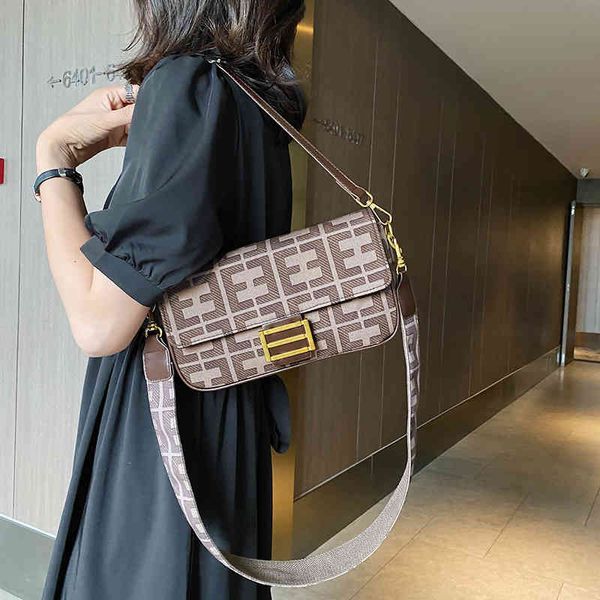 

discount pattern french stick armpit bag one cross carrying printed wide shoulder strap portable canvas bag handbags