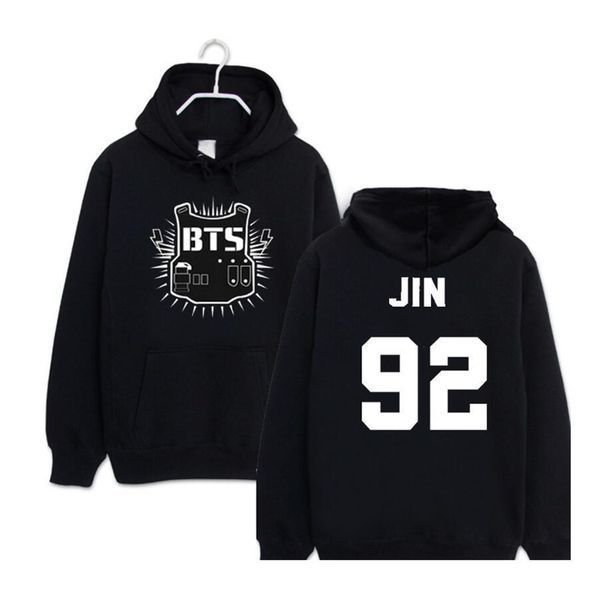 

ebey hooded pullover skateboard casual men's sweater, Black