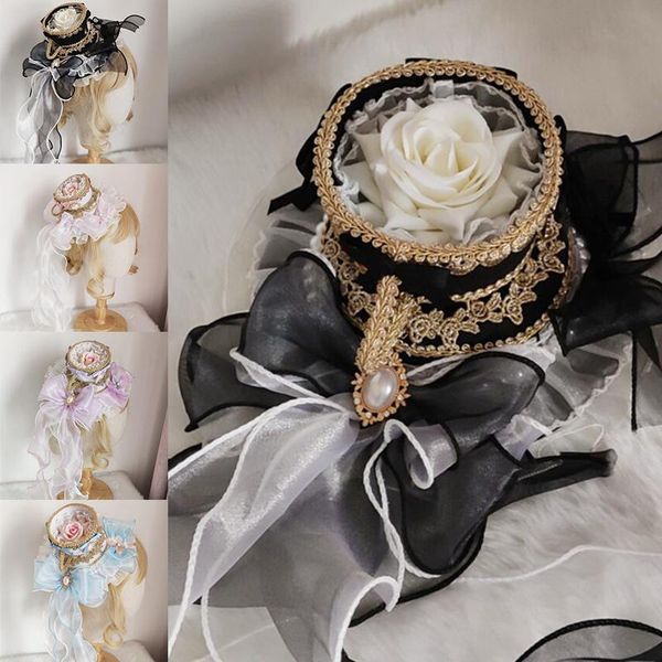 

other event & party supplies 1pcs lolita mini hat for sweet girls cute fashion kawaii bowknot cosplay headdress female cartoon faux ribb