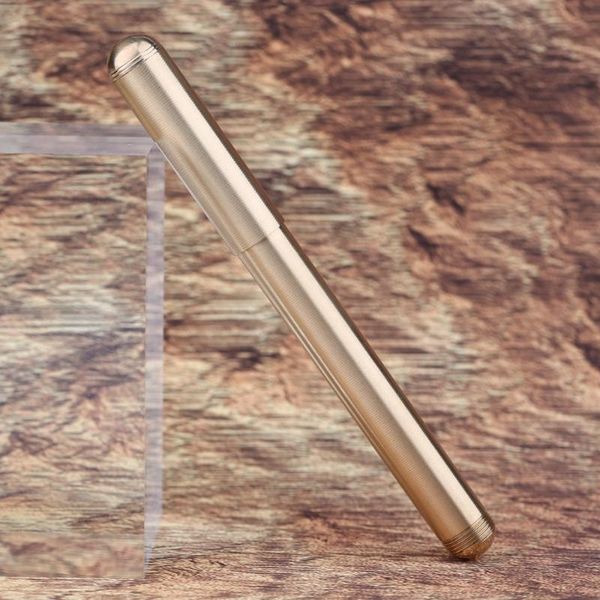 

delike metal full brass fountain pen threaded surface ink original box pens