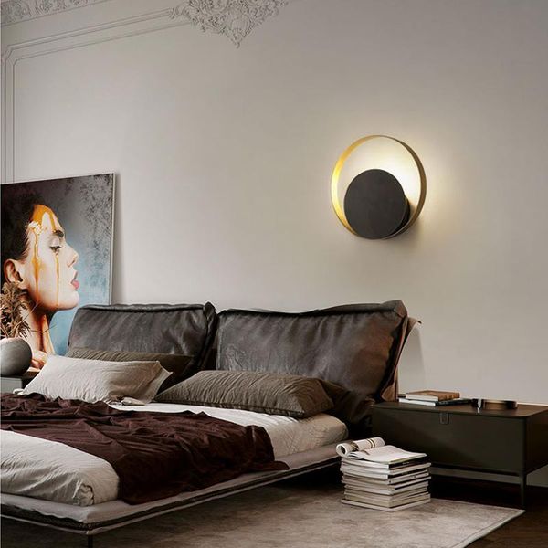 

wall lamp jmzm modern solar eclipse background aisle bedside round bedroom living room decoration led
