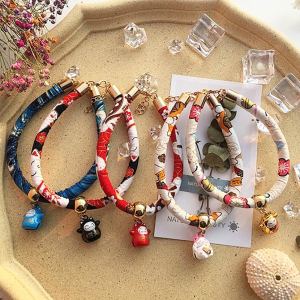 

small animal supplies japanese style cartoon pet bell collar cat puppy cute fun pendant decoration