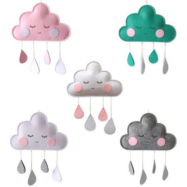 

decorative objects & figurines felt cloud raindrop pendant wall hanging/baby tent ornaments kids /nursery room decoration pograph props