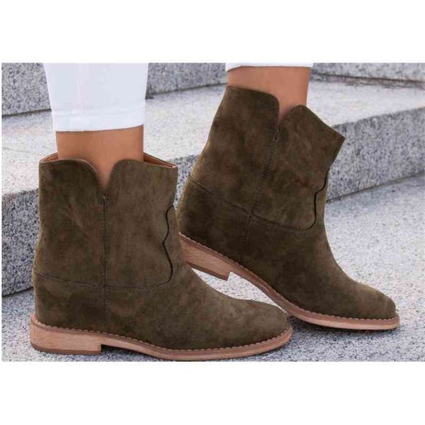 

dress shoes [gogd] botas de flannelete, mulheres pele chelsea cano mÃ©dio panturrilha ntro do calcanhar para o inverno 45t4, Black