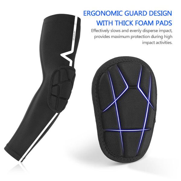 

elbow & knee pads pair of compression sleeves women men anti slip support guards for basketball volleyball cycling, Black;gray