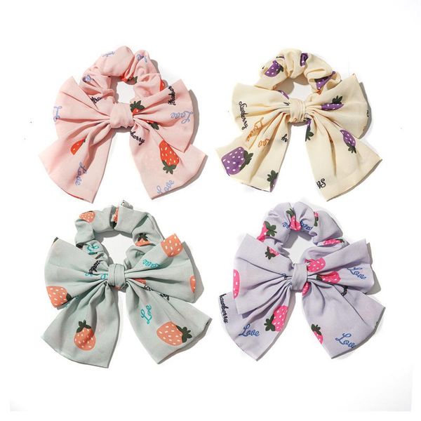 

women hearwear girls hair tie striped lady scrunchies ponytail female holder rope pineapple print accessories