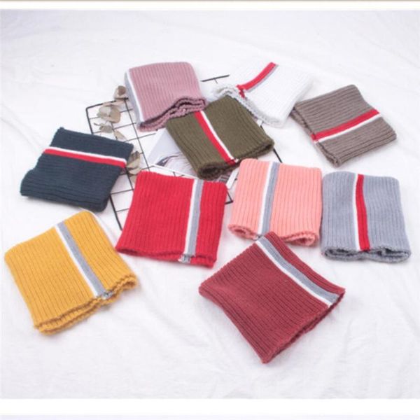 

scarves korea handmade wool knit patchwork kids children girls rings scarf wrap shawl fall winter apparel accessories-ozksf047c5, Blue;gray