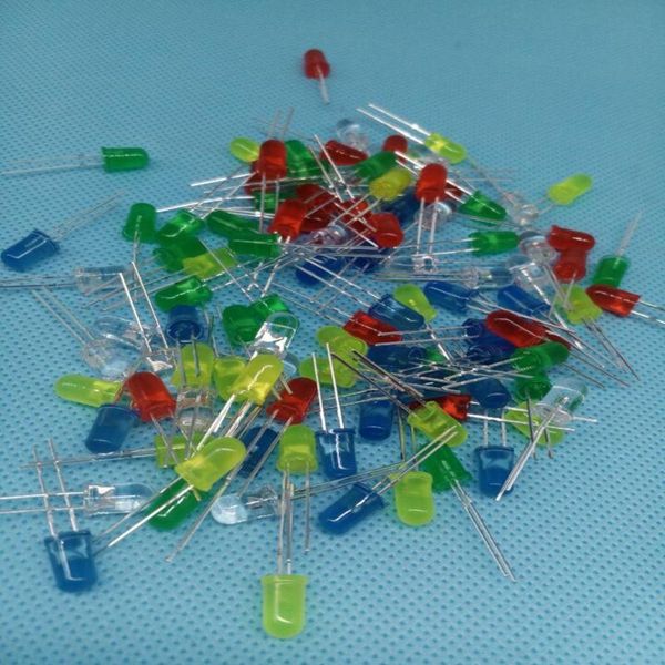 

light beads 500pcs 5mm led diodes red yellow blue green round emitting diode wholsale