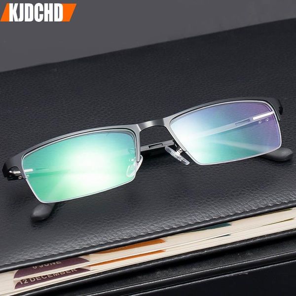 

fashion sunglasses frames full rim metal alloy eyeglasses frame for men eyewear optical prescription spectacles male glasses, Black