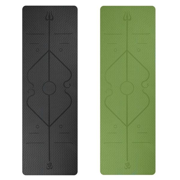 

yoga mats fashion alignment guides mat fitness multi-functional environmental protection